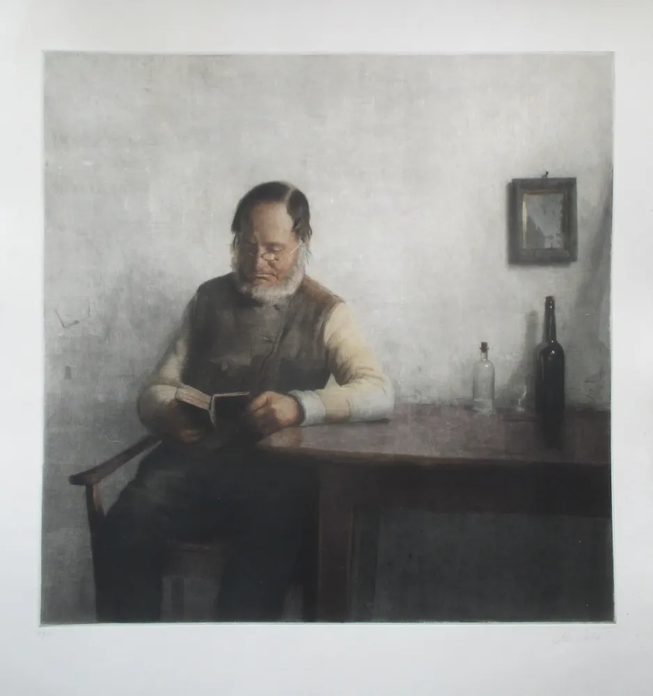美柔汀铜版画 Ilsted - Hendrik (large mezzotint)