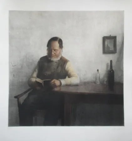 美柔汀铜版画 Ilsted - Hendrik (large mezzotint)