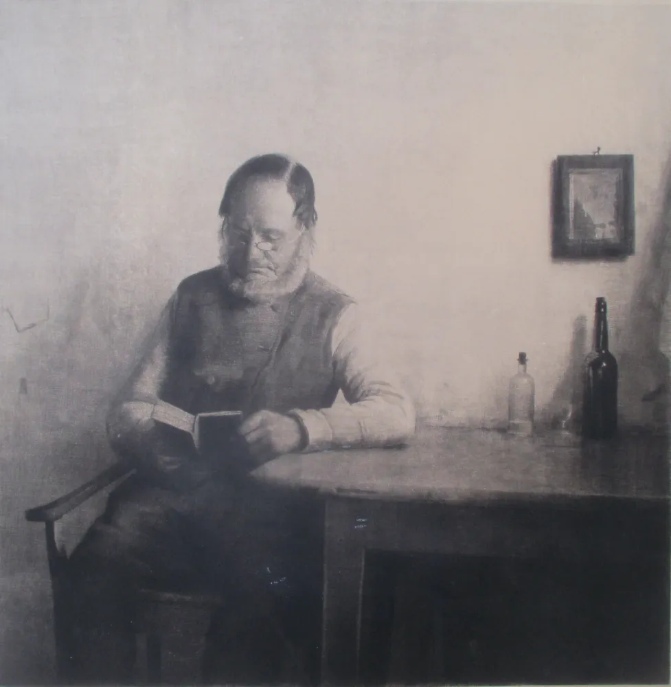 美柔汀铜版画 Ilsted - Hendrik (large mozzotint)