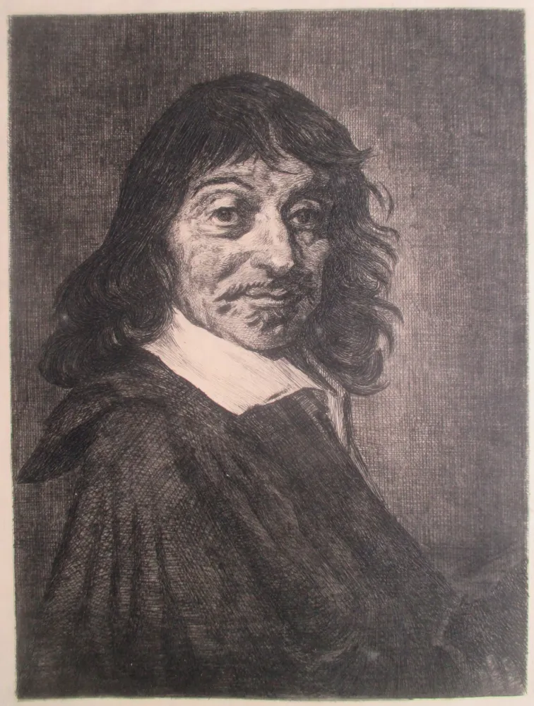 版画 Ilsted - René Descartes, after the portrait by Frans Hals