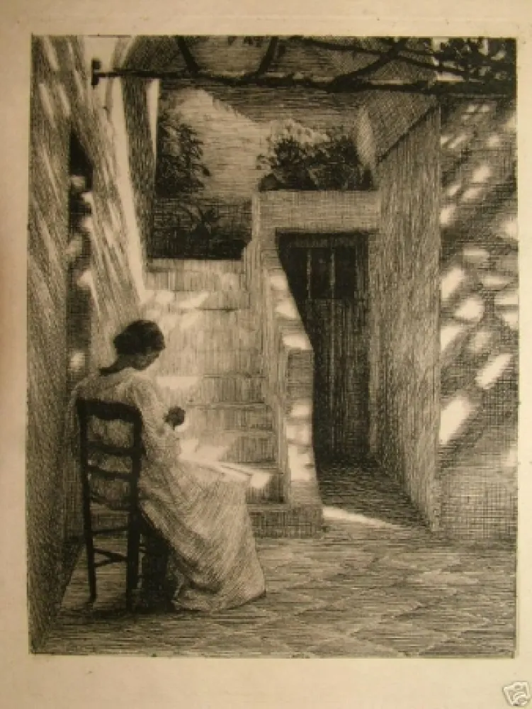 版画 Ilsted - Under the wineleaves
