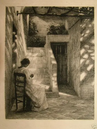 版画 Ilsted - Under the wineleaves