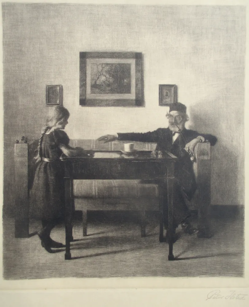 版画 Ilsted - Visiting Granddad