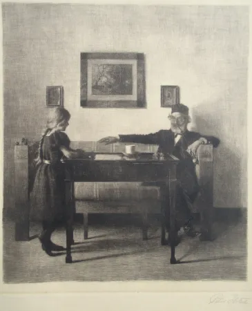 版画 Ilsted - Visiting Granddad