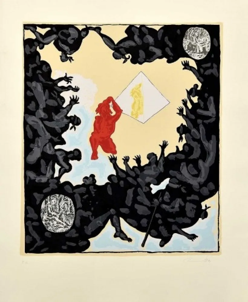 复数作品 Immendorff - Ohne Titel / AT-Spiegelgrafik