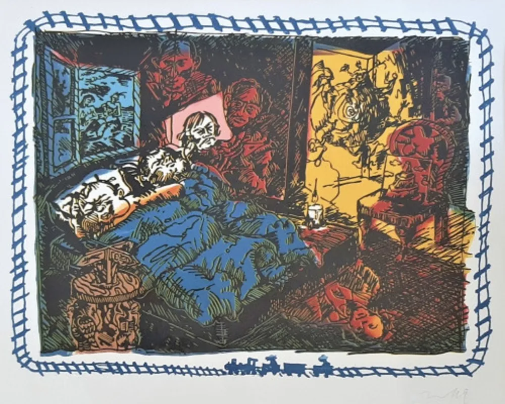 油毡版画 Immendorff - Surrealistisches Tribunal