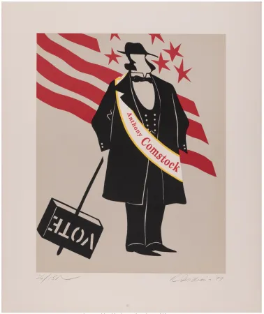 丝网印刷 Indiana - Anthony Comstock, 1977 - Hand-signed