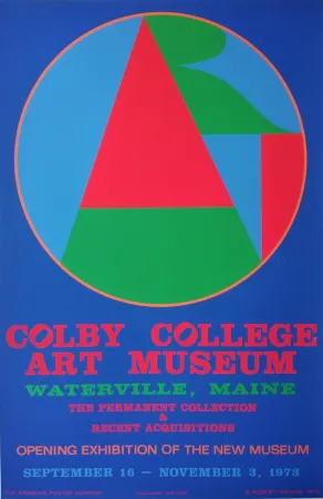 丝网印刷 Indiana - „Colby College, Art Museum, Waterville, Maine. The permanent collection & recent acquistions. Opening exhibition of the new museum, September 16- November 3, 1973
