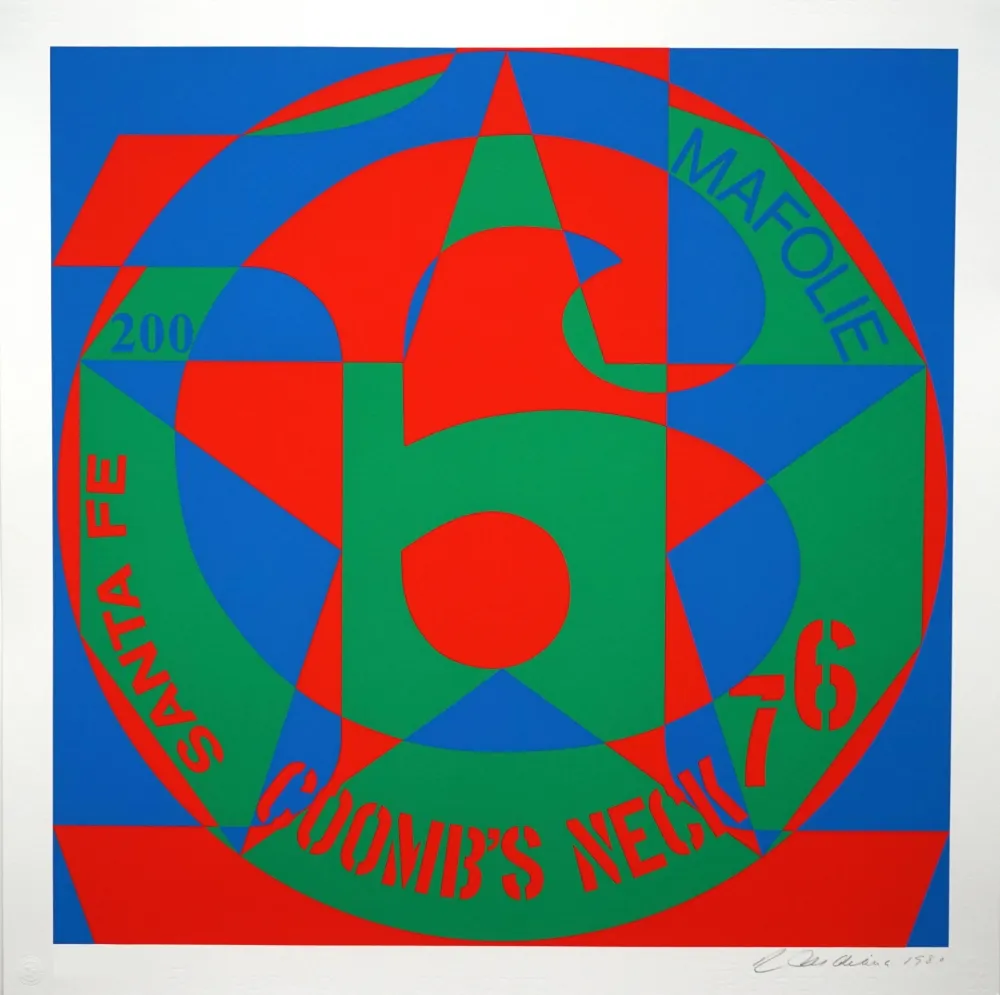 丝网印刷 Indiana - Decade: Autoportraits, Vinalhaven Suite. #6: Coomb's Neck