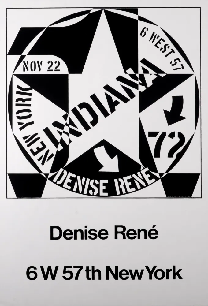 石版画 Indiana - Denise René - Hand-signed
