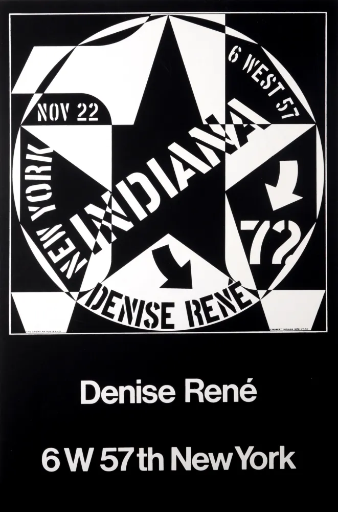 石版画 Indiana - Denise René - Hand-signed