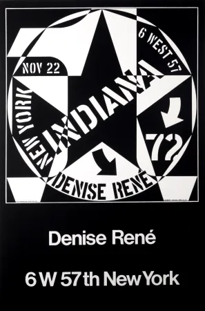 石版画 Indiana - Denise René - Hand-signed