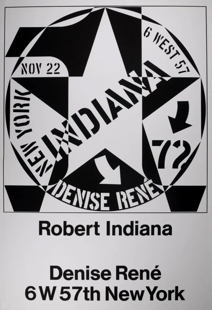 丝网印刷 Indiana - Galerie Denise René, 1972.