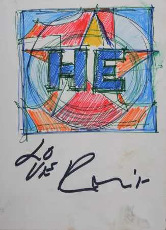 单版画 Indiana - HE Study, circa 1960 - Hand-signed