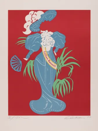 丝网印刷 Indiana - Lillian Russel, 1977 - Hand-signed