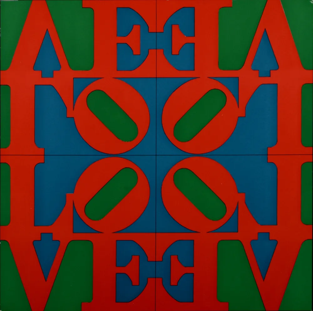 丝网印刷 Indiana - Love Wall, 1967 - Very scarce!