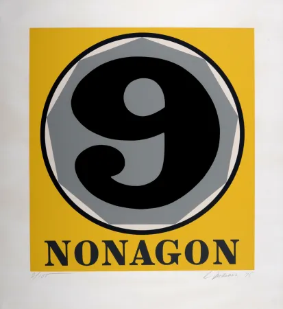 丝网印刷 Indiana - Nonagon, 1975 - Hand-signed
