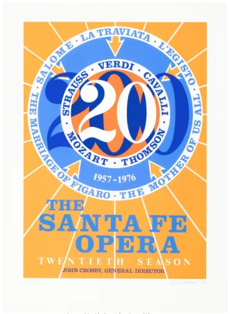 丝网印刷 Indiana - Santa Fe, 1976 - Hand-signed