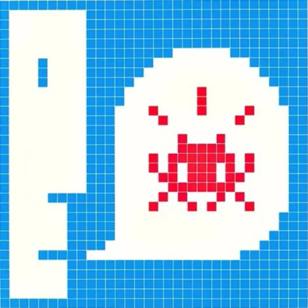 丝网印刷 Invader - Alert (Blue)