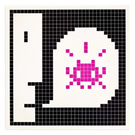 丝网印刷 Invader - Alert : System Infected (Magenta)