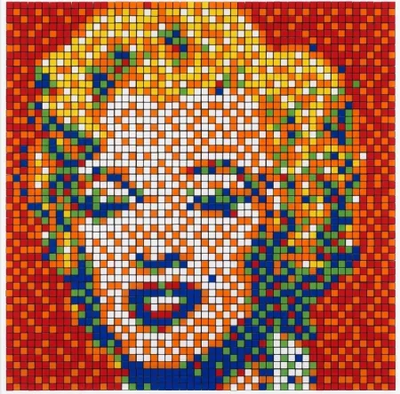数码版画 Invader - Rubik Shot Red Marilyn