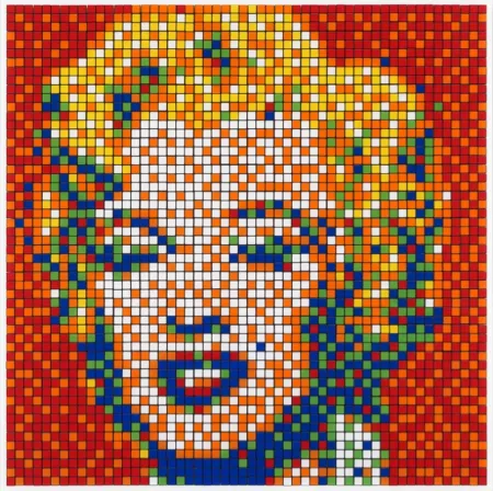 复数作品 Invader - Rubik Shot Red Marilyn NVDR1-4