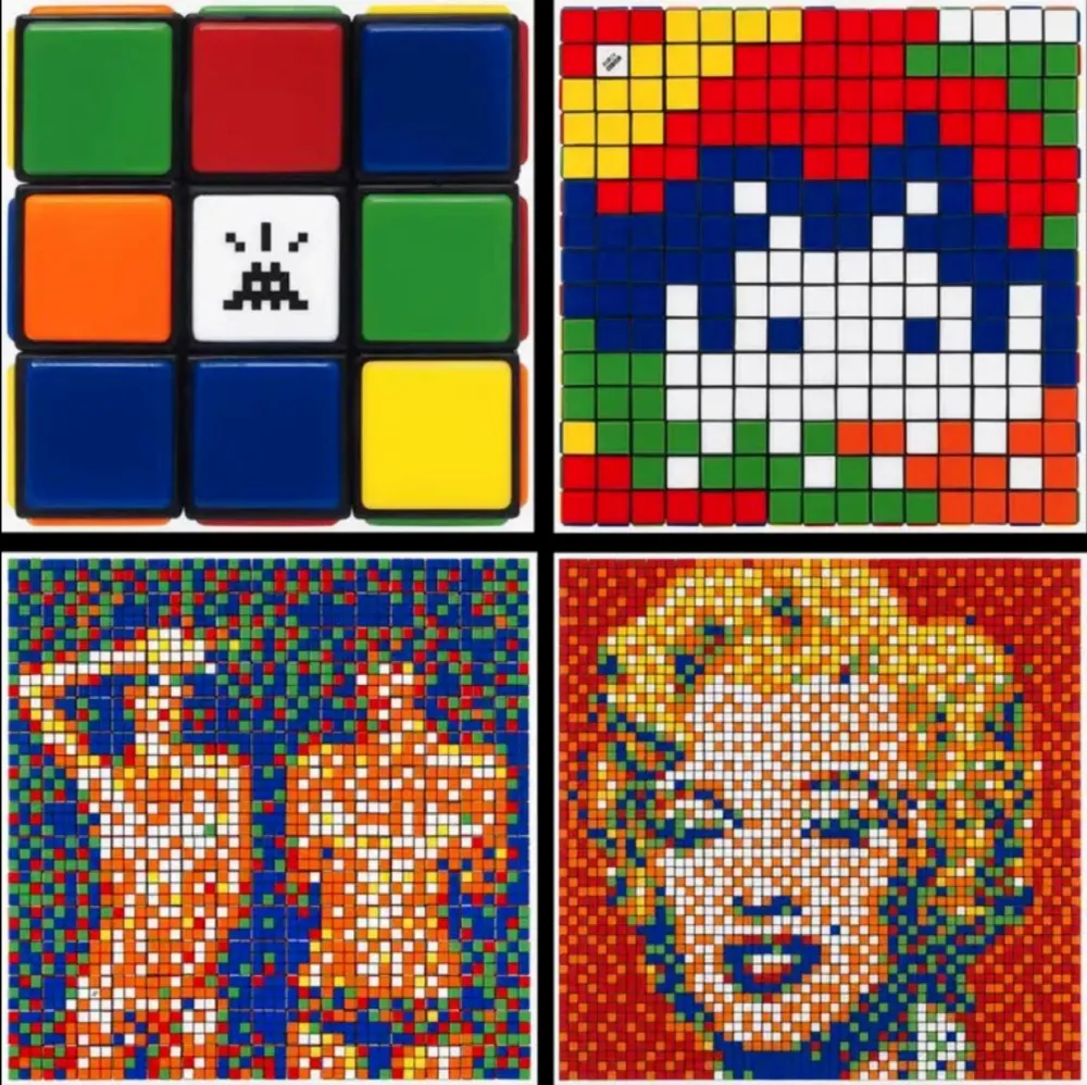 复数作品 Invader - Rubikcubism (set of 4)