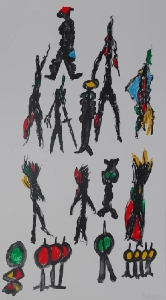 石版画 Ionesco - Ces messieurs