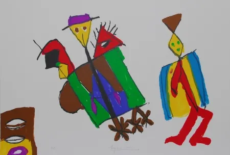 石版画 Ionesco - FIGURES