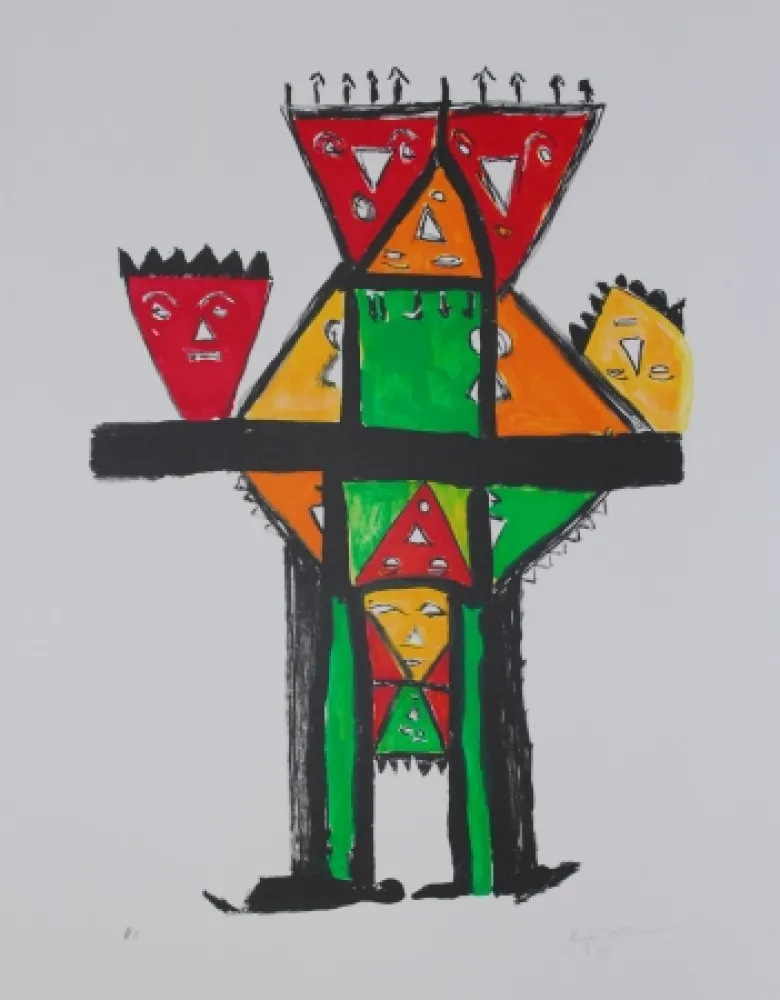 石版画 Ionesco - La postérité royale