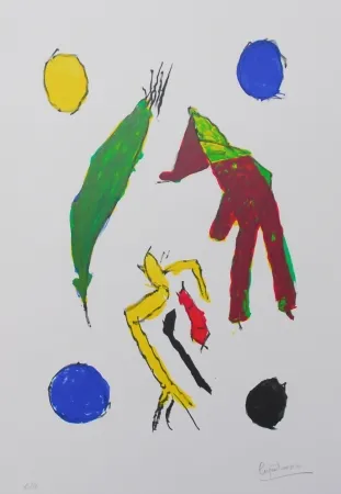 石版画 Ionesco - Les esprits et leurs lunes