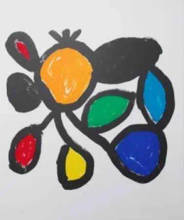 石版画 Ionesco - Les fleurs