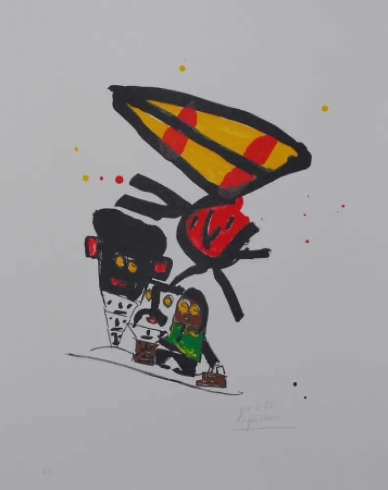 石版画 Ionesco - Les petits hommes