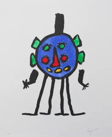 石版画 Ionesco - Yeux nombreux, tête unique