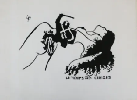 石版画 Ipousteguy - Le temps des cerises -  mai 1968