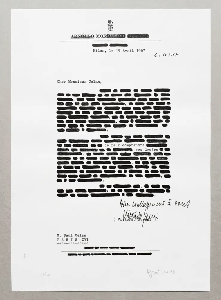 石版画 Isgro - Cancellature