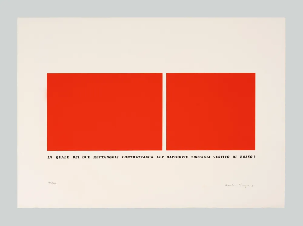 丝网印刷 Isgro - In quale dei due rettangoli contrattacca Led Dadidovic Trotskji vestito di rosso?