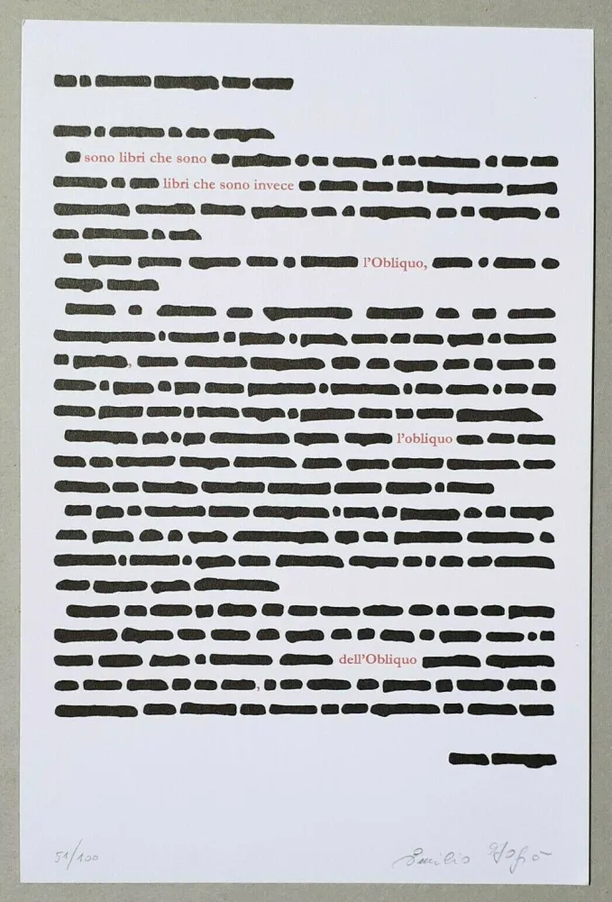 石版画 Isgro - Obliquo