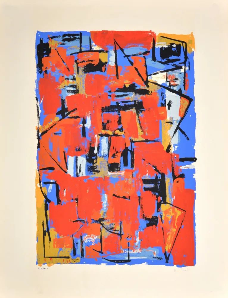 丝网印刷 Istrati - Composition, 1954 - Hand-signed