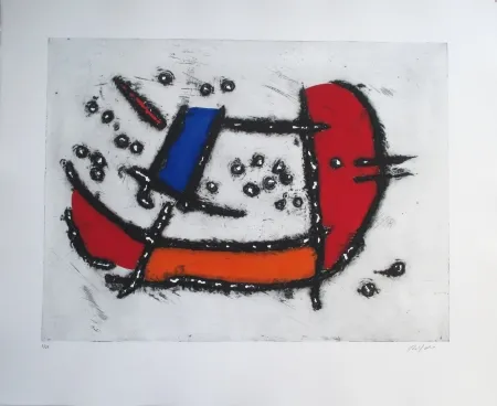 版画 Jacobsen - La Seine - Bateau Mouche