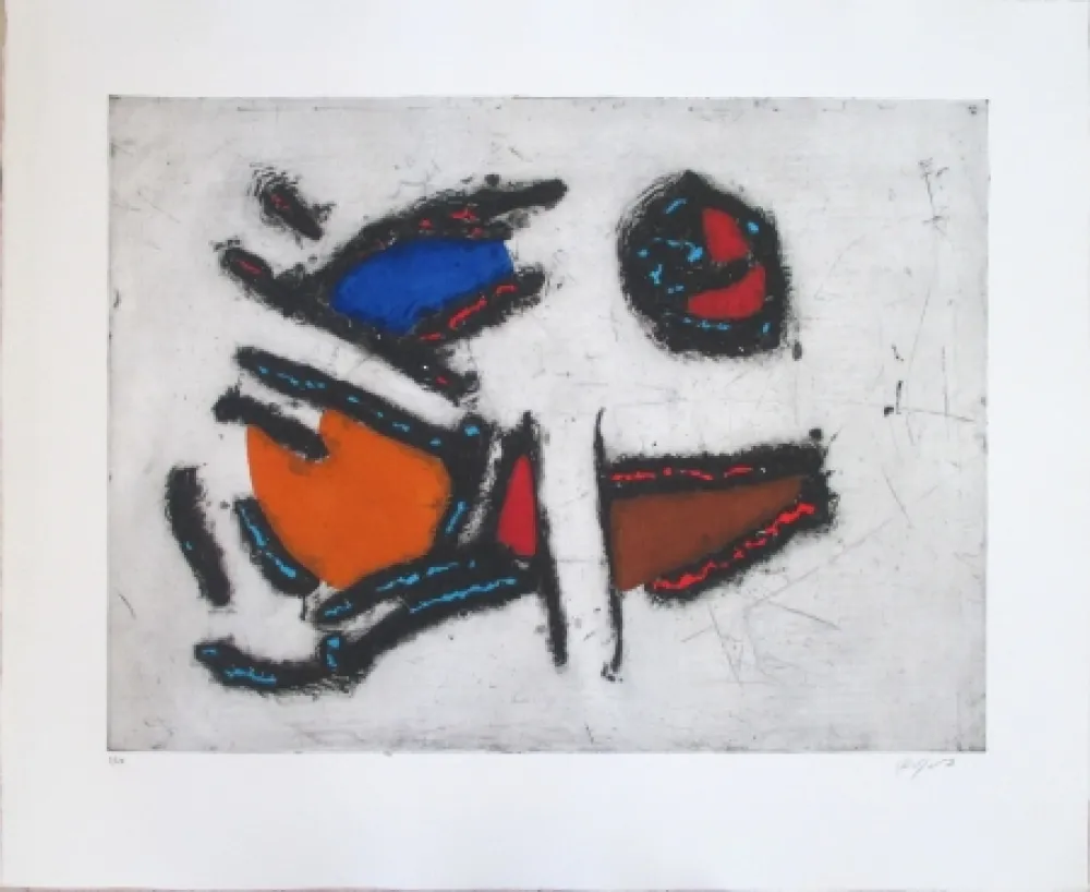 蚀刻版画 Jacobsen - La Seine - Les Poissons