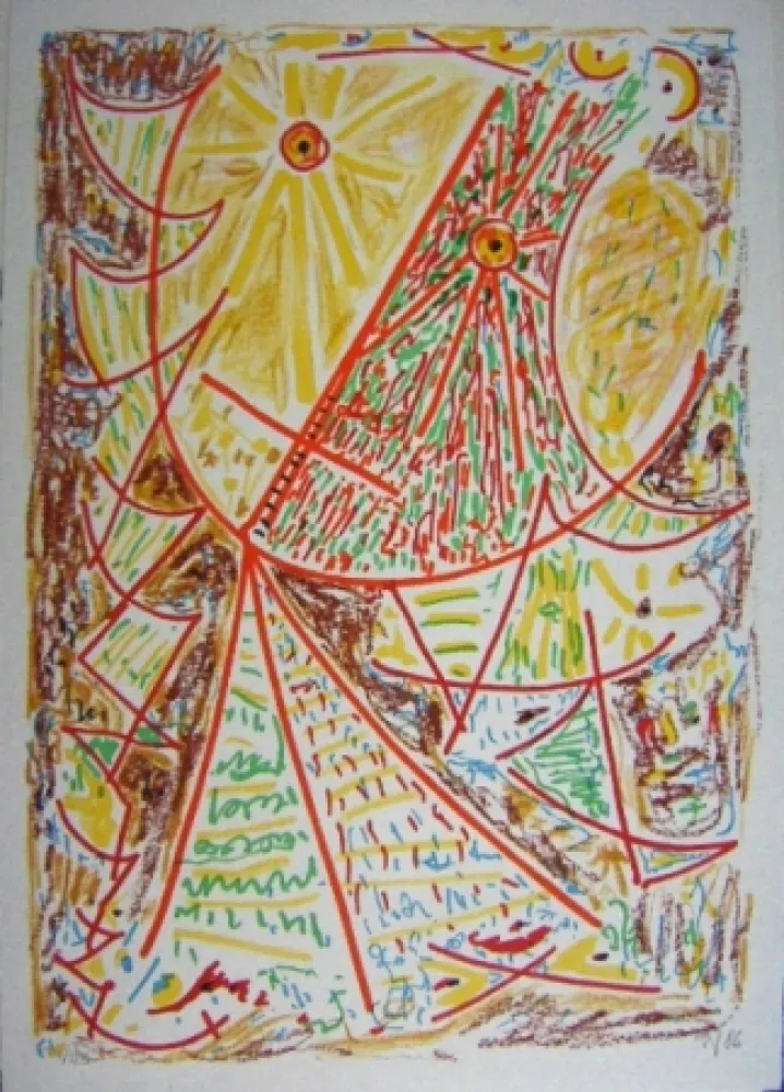 石版画 Jacobsen - Maske