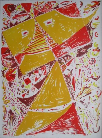 石版画 Jacobsen - Yellow Mask