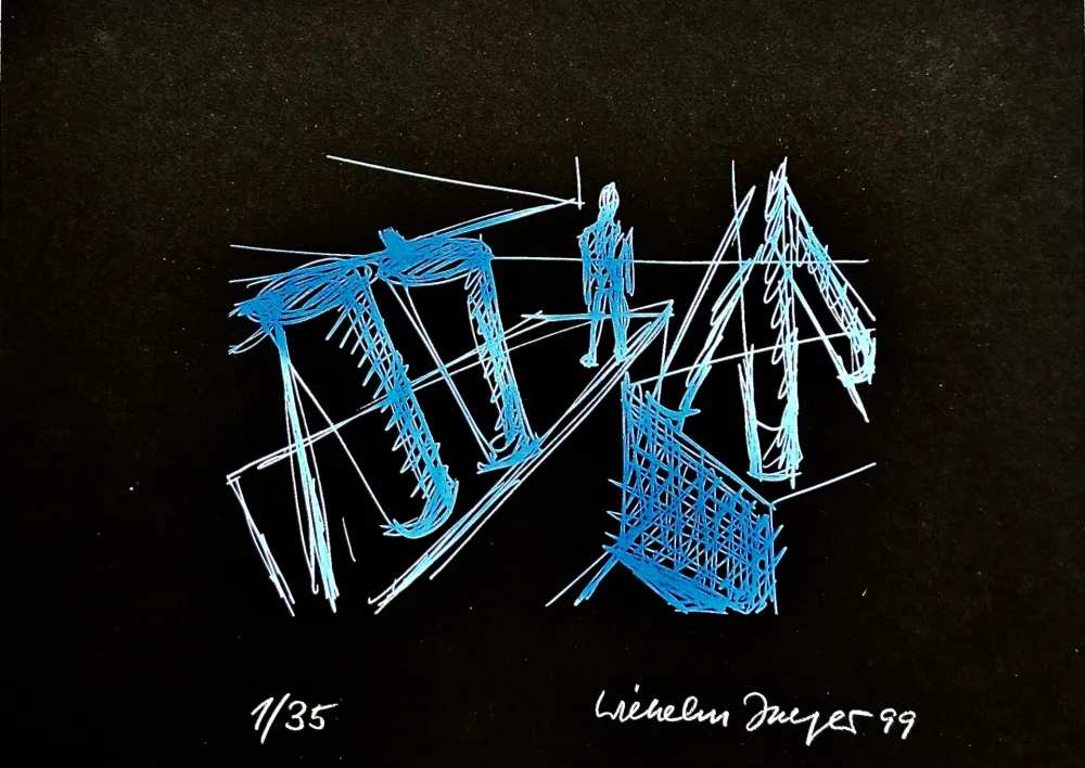 丝网印刷 Jaeger - Begegnungen Blau