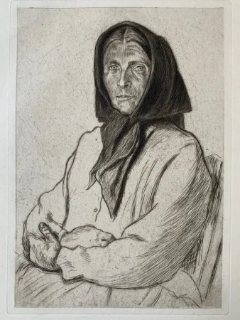 版画 Jeanniot - Paysanne