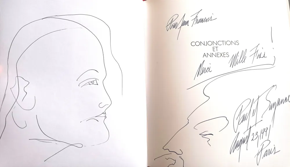 无技术 Jenkins - Two Portraits in Ink, signed and dated - Conjonctions et Anexes, 1991