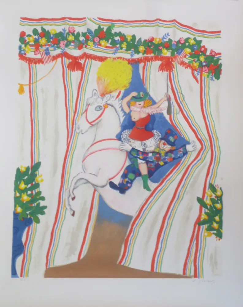 石版画 Jirlow - L'écuyére