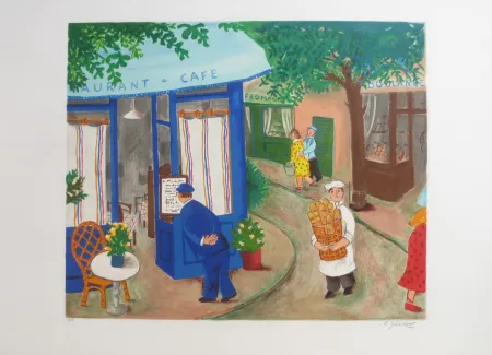 石版画 Jirlow - Promenade culinaire a PARIS
