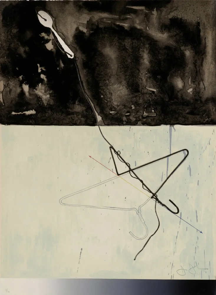 石版画 Johns - Coathanger and Spoon