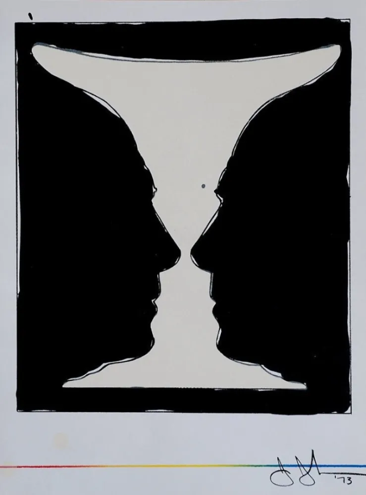 石版画 Johns - Cup two Picasso